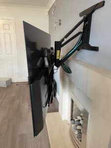 Full motion TV bracket installation in Stratford-upon-Avon